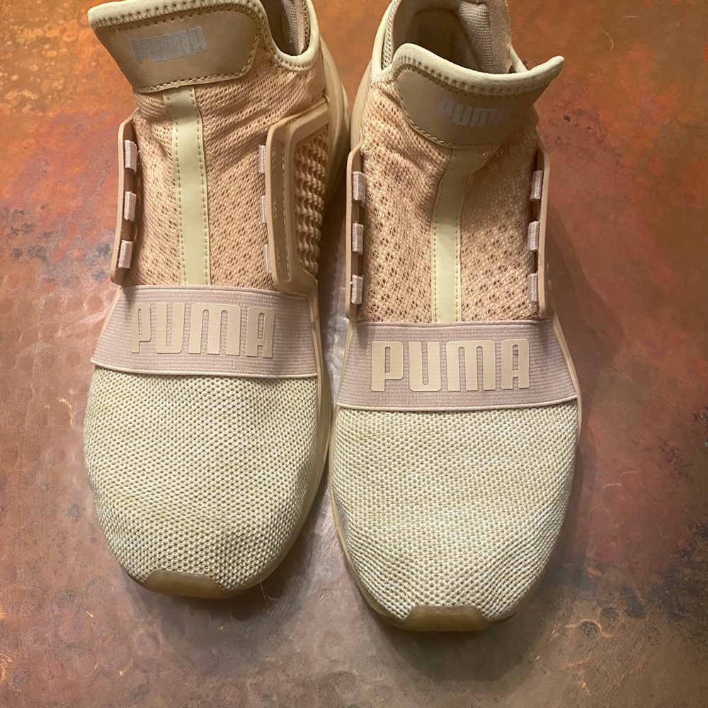 Puma Light Tan Slip-On Sneakers